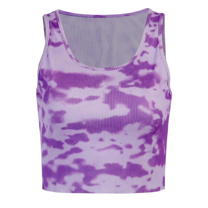 

Women Clothing Kpytomoa Camouflage Shoulder Belt Vest Slim Fit Female Y2k Sexy T Shirt Tank Top Crops Traf New Style Fashion