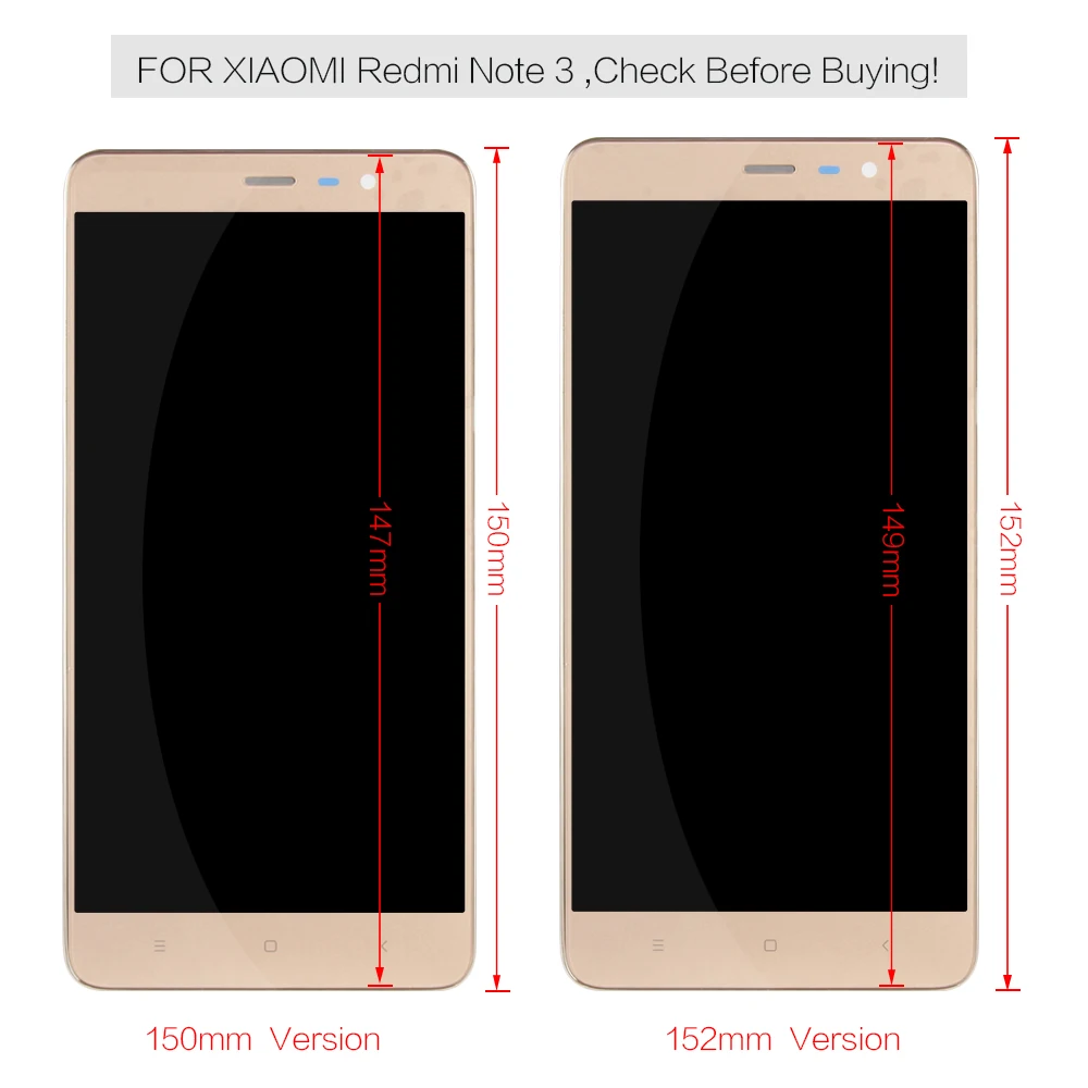 Tested For Xiaomi Redmi Note 3 Pro Prime LCD Touch Screen Digitizer Full Assembly 5.5" Hongmi Display 147mm/149mm | Компьютеры и