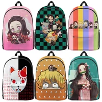 demon slayer 3d print kids backpacks children boys girls cartoon bookbags students anime school bags unisex knapsacks mochila