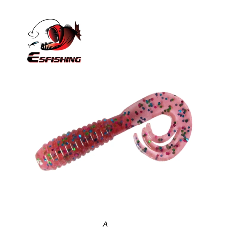 A Esfishing приманка 10 шт. 5 см/1,6 г Esfishing триппле приманки для рыбалки в форме личинок Мягкие силиконовые кренкбейт запах снасти Морская Рыбалка - Цвет: A