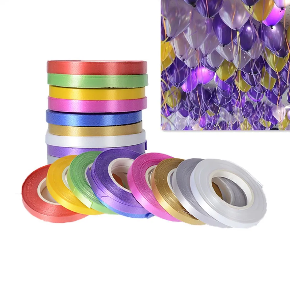 5 шт Разноцветные 10 м * мм воздушные шары ленты струны декоративные цветные