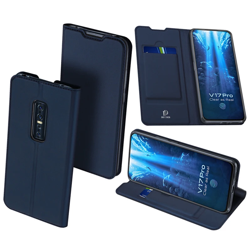 Чехол Dux Ducis из искусственной кожи с сенсорным экраном для Vivo V17 Pro роскошный