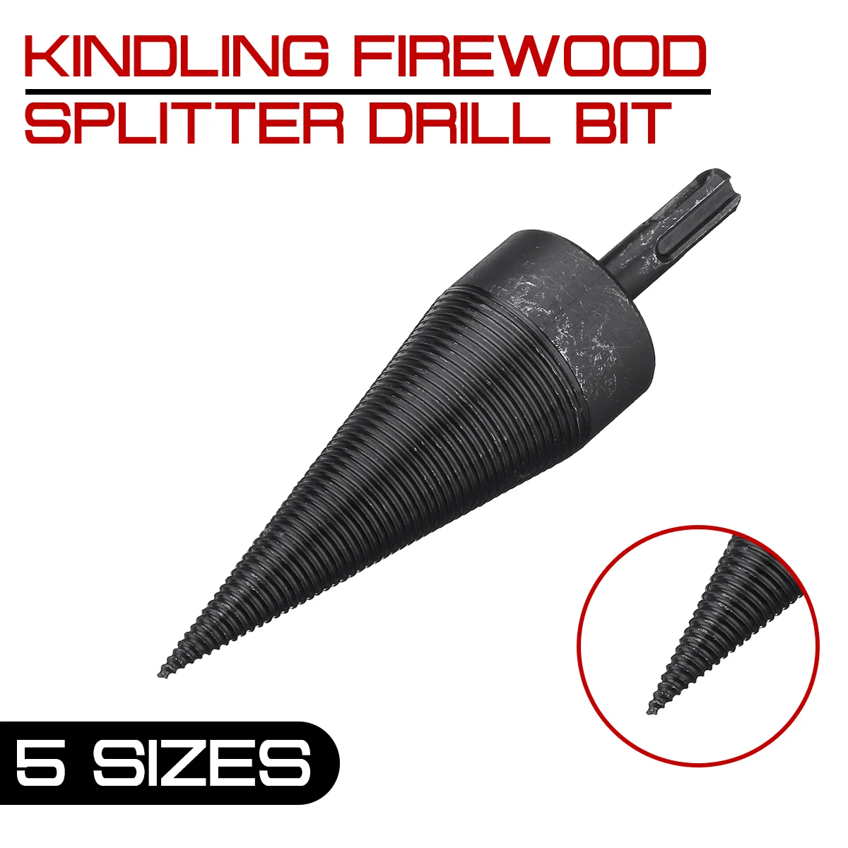 

Kindling Firewood Splitter Drill Bit SDS Firewood Split Drill Bit Plus Shank For 38MM/42MM Hammer Drill