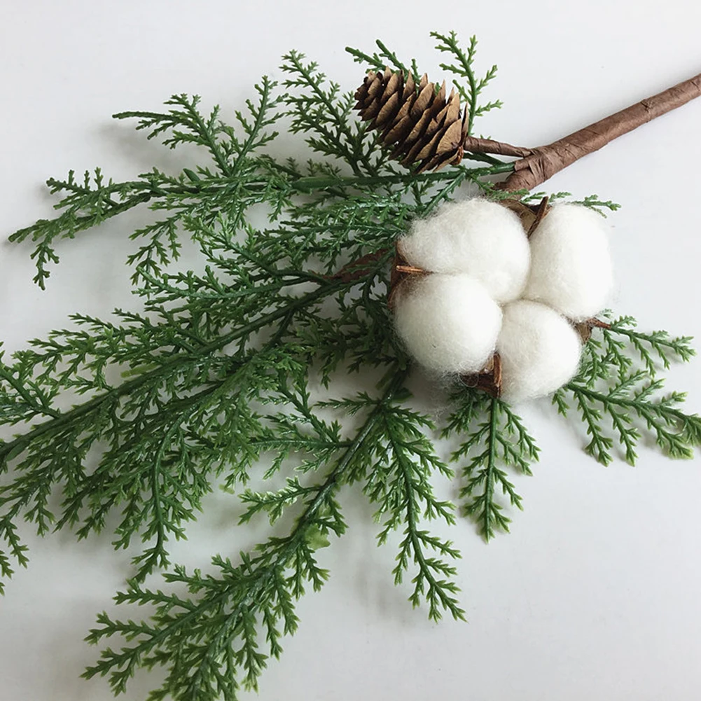 Искусственный цветок кипариса сосновая ветка дома гостиной имитация зеленого