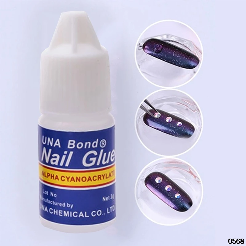 

5Pcs Fast Drying Nail Art Glue Tips Glitter UV Acrylic Rhinestones Decorations Nail Glue False Tip Nail Manicure Tool