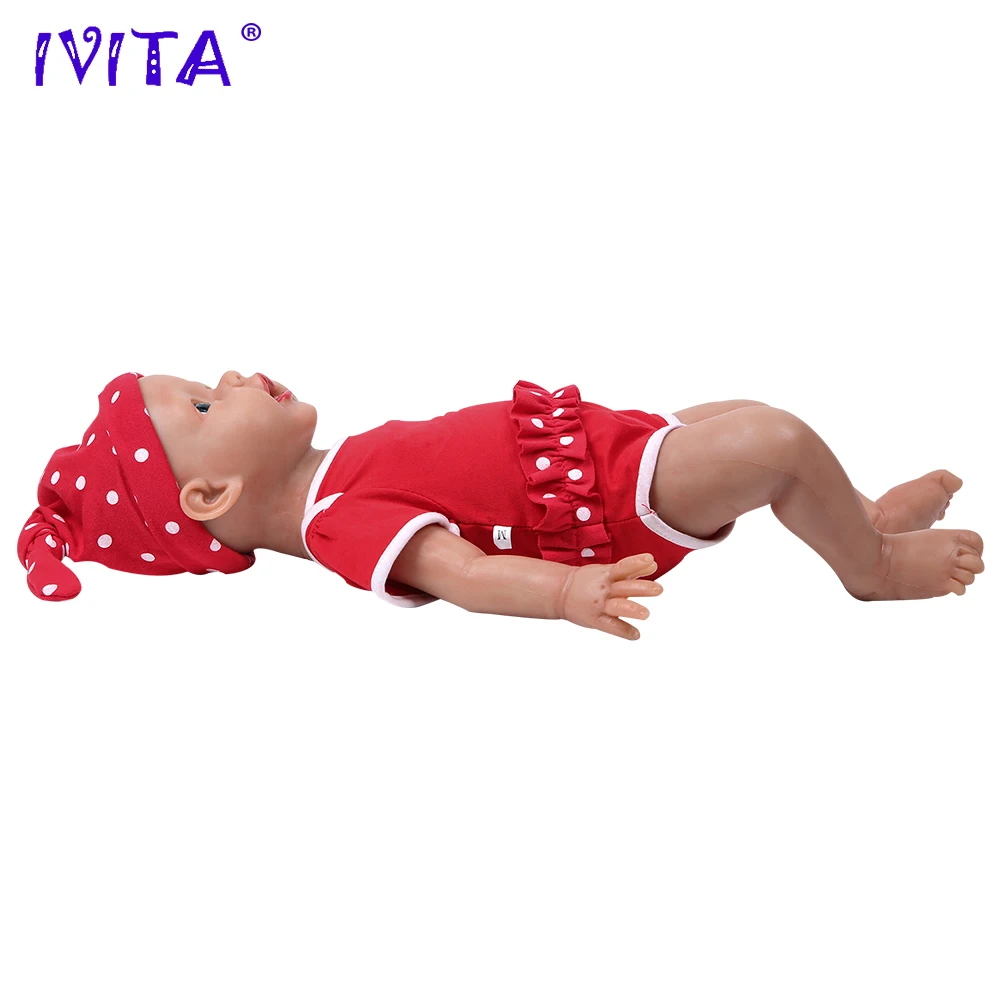 IVITA WG1515 50 см 3960 г реалистичные голубые глаза силиконовые новорожденные младенцы мягкие реалистичные игрушки для девочек