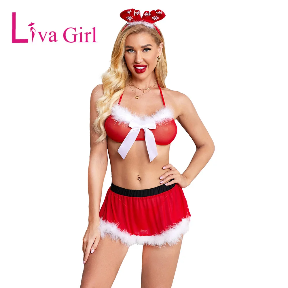 Рождественские костюмы роскошный красный комбинезон с меховой отделкой Зимний