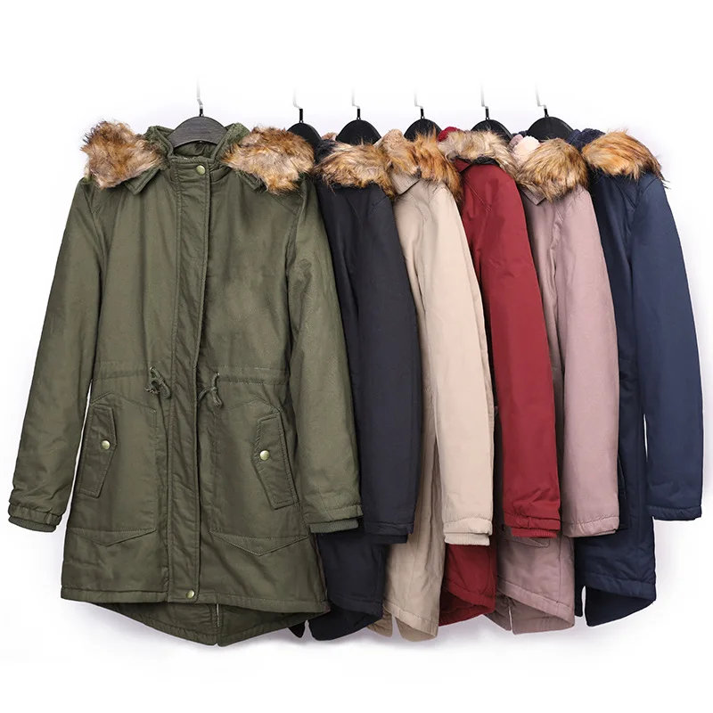 Женская одежда с хлопковой подкладкой женская средней длины в европейском и