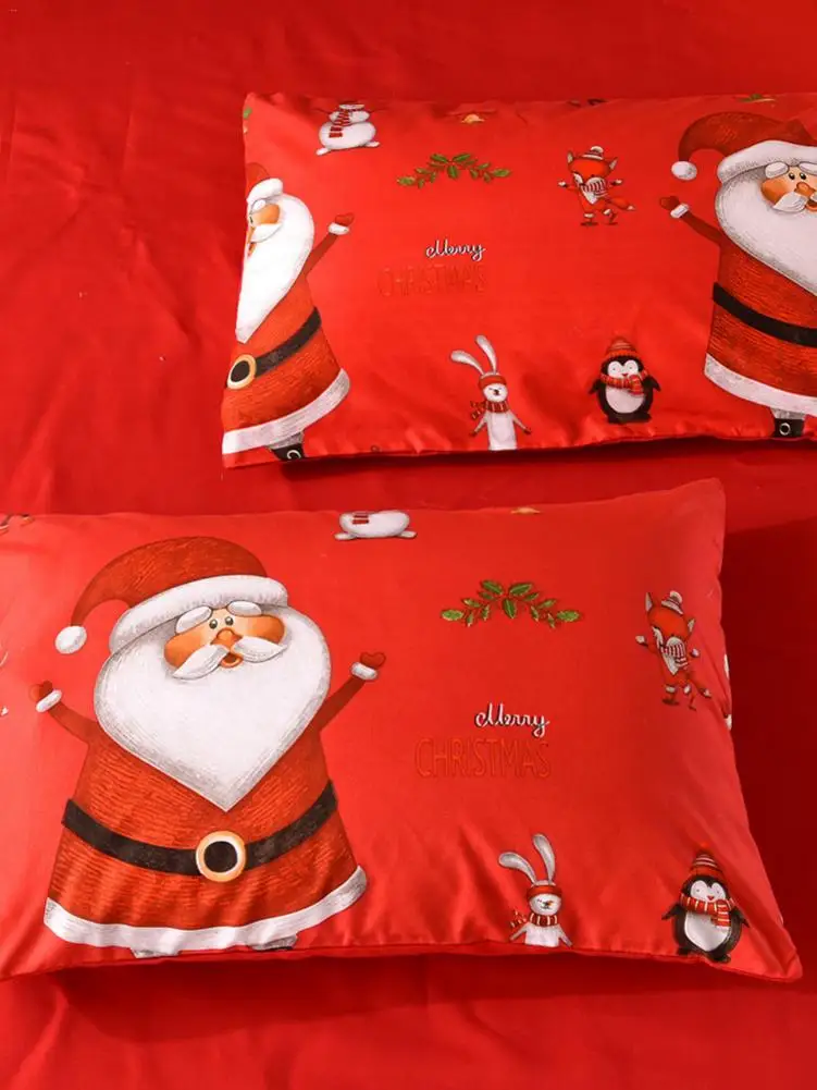 Рождественское покрывало для кровати с рисунком Санта Клауса пододеяльник