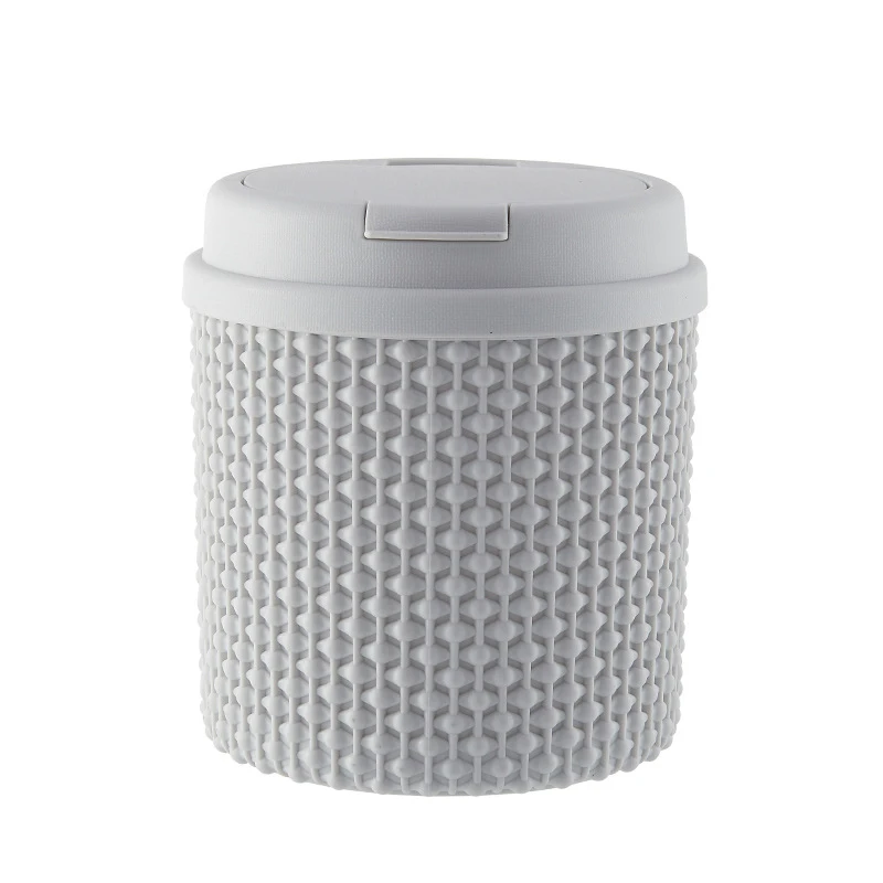 

Mini Multi-Function Car Trash Can, Home Office Desktop Storage Debris Bucket, Small Trash Paper Basket With Lid