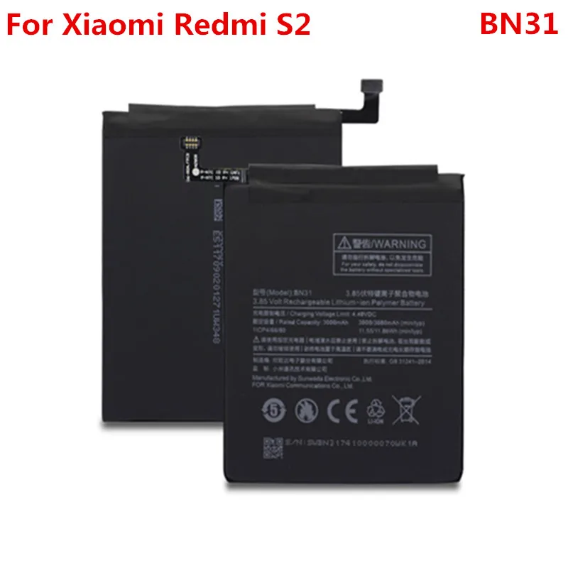 Аккумулятор для XIAOMI Redmi S2 BN31 3000 мАч 3 85 В|Аккумуляторы мобильных телефонов| |