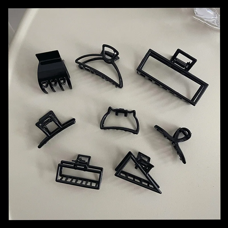 

Net Celebrity black small metal grabbing clip hair clip headdress female back head small hair clip fixed high pony tail artifact