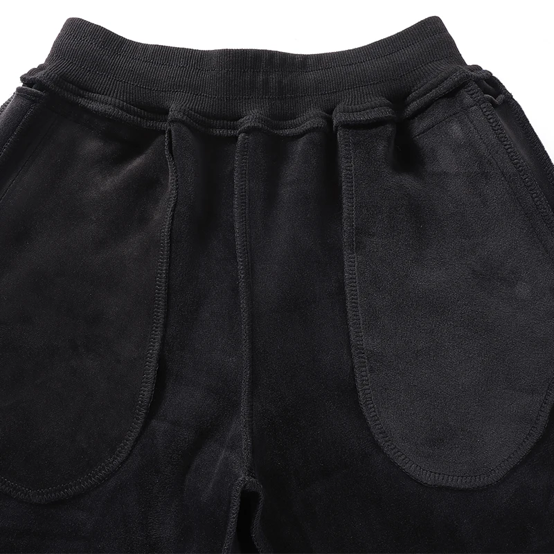 Winter Zip Pockets Thick Warm Fleece Sweatpants Men Joggers Sportswear Casual Track Pants Male Plus Size Thermal Trousers 8XL | Мужская