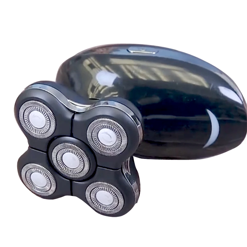 

5 Blades Waterproof 5-in-1 Multifunction Electric Razor Facial Cleanser Nose Trimmer Head Shaver Hair Clipper for Men