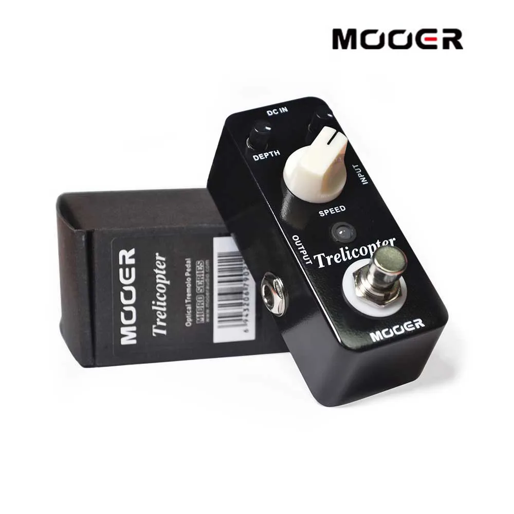 МООЕР Треликоптер Микро Мини Оптический Тремоло Гитарный Эффект-педаль Полный Переброс Оболочка из Металла Части и Аксессуары на.