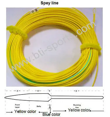 

Aventik Spey Line Yellow Fly Fishing Float Line For Fly Fishing Casting 120FT L