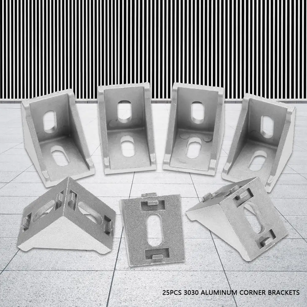 Алюминиевые угловые кронштейны 3030 прочные L образные прямоугольные скобы для