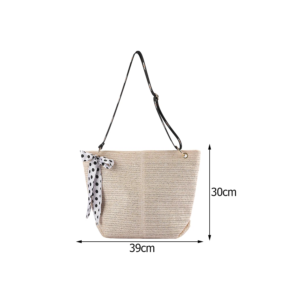 

Fashion Women Summer Straw Woven Shoulder Crossbody Messenger Bag Casual Ladies Beach Vacation Daisy Strap Tote Handbags