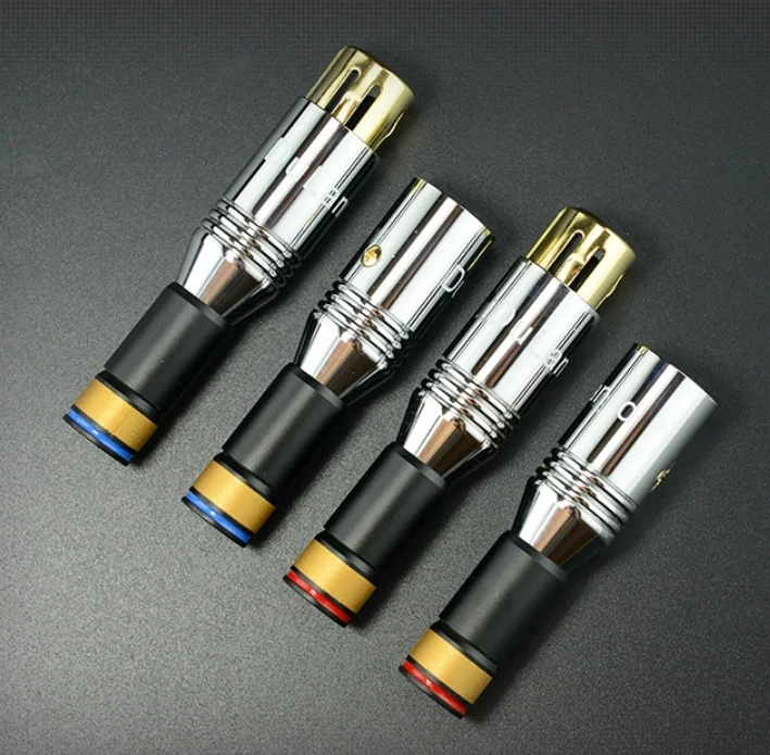 Позолоченный сварной трехжильный кабель из чистой меди XLR для баланса микрофона