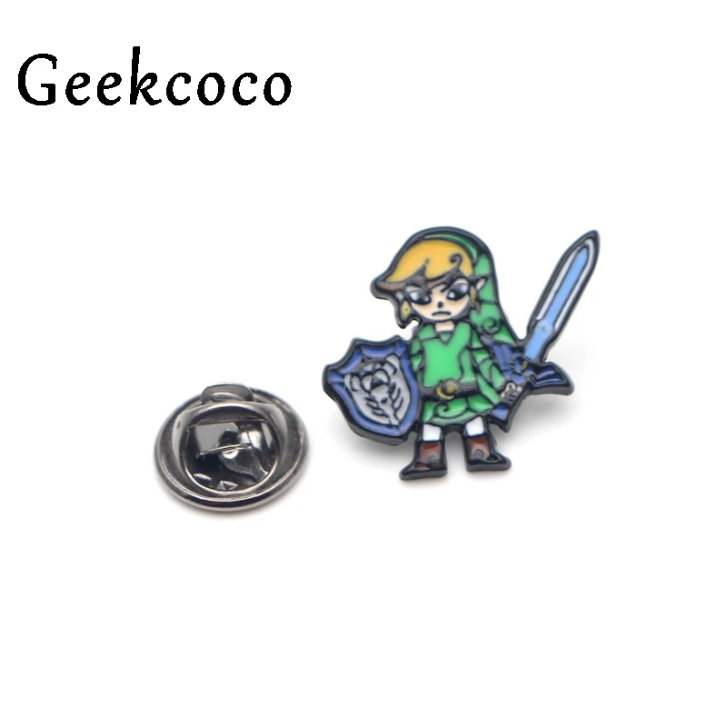 Legend of zelda, эмалированная булавка из металлического сплава цинка, трендовая медаль, эмблема на рюкзак, рубашку, одежду, сумку, броши, Значки для мужчин и женщин J0048 - Окраска металла: 1