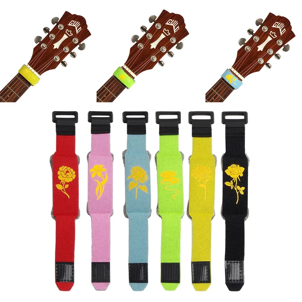 

Colourful Guitar String Mute Fretboard Wrap Muting For Acoustic Electric Guitars String Dampeners Ukulele Instrument Accessories