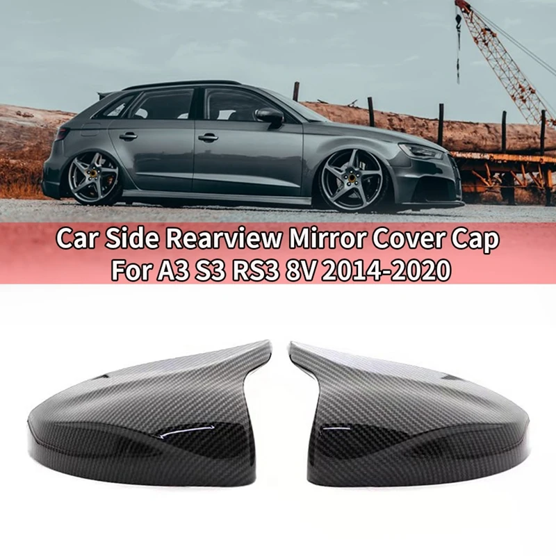 

Car Side Rear View Mirror Cover Cap for- A3 S3 RS3 8V 2014-2020 Rear View Mirror Cover Cap