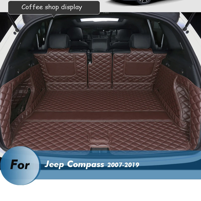 

only bottom mat Leather Car Trunk Mat For Jeep Compass 2007-2019 Cargo Liner Accessories Interior Boot