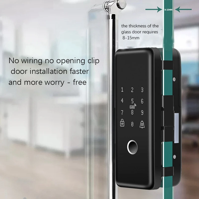 

Fingerprint+Cipher+IC Card+Phone Unlock Smart Door Lock IP66 Waterproof Security Access Lock No Opening for Home Office