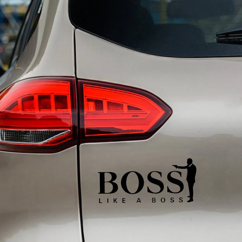 

15X7CM BOSS LIKE A BOSS JDM Vinyl Car Sticker Interesting Decal Black/Silver