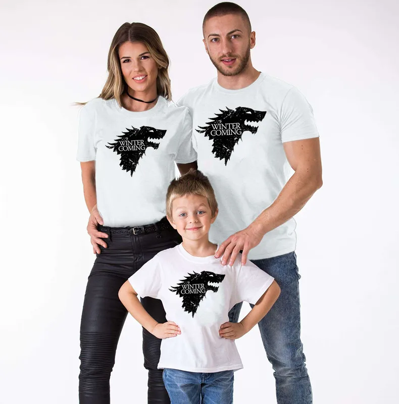 Футболка Игра престолов Семейные комплекты одежда Мама и я одинаковые