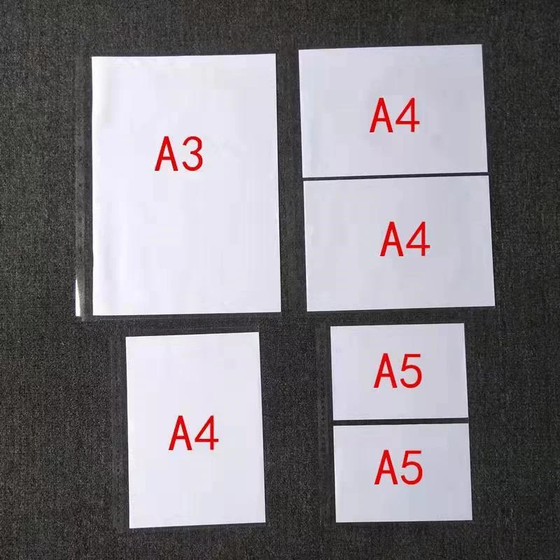 Прозрачные пластиковые перфорированные папки формата A3/A4/A5/B5 25 шт. | Канцтовары
