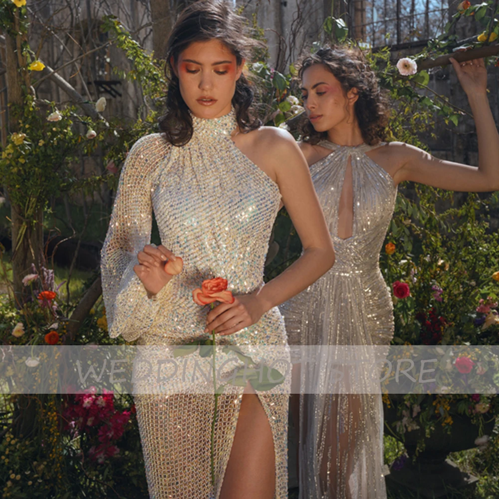 Блестящие вечерние платья-русалки Длинные Роскошные блестящие Женские