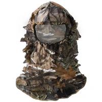 3d leaf camouflage headgear scarves full face mask wargame cycling hunting army bike military helmet liner tactical airsoft cap
