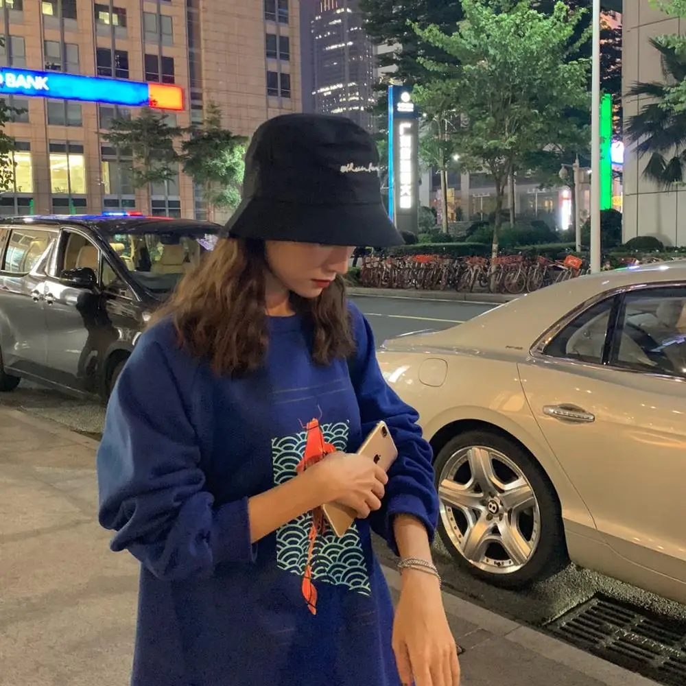 Женские кофты японский Harajuku Ulzzang Koi с длинным рукавом свободный свитер женский