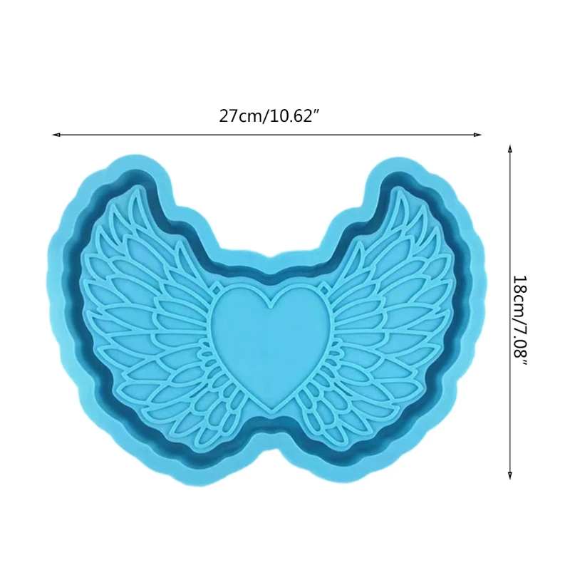 

Love Heart Wing Jewelry Organizer Epoxy Resin Mold Storage Box Casting Silicone Mould DIY Crafts Home Decorations Mold