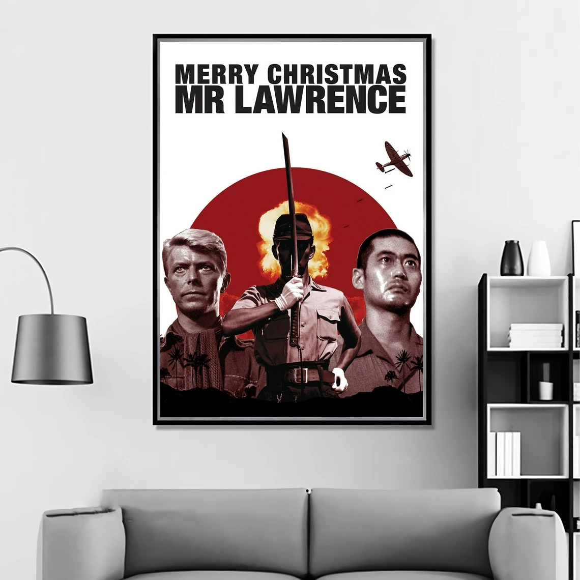 Постер с надписью Merry Christmas (1983) постер британская и японская война пленка Дэвида