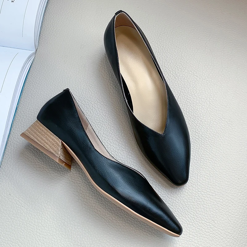 Женские туфли лодочки из натуральной кожи 22 25 см длина воловьей в верхней части