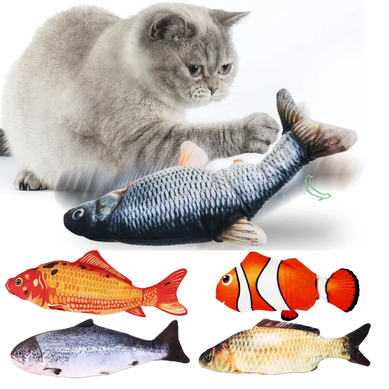 3D Танцы игрушечная рыбка подарки для питомца зарядки кошка Электрические рыбы