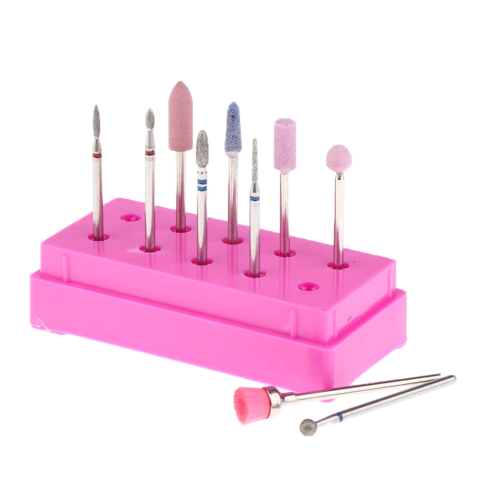 

10Pcs/Set Professional Stainless Steel Nail Art Drill Bits Polishing Head Gel Removal Manicure Tool