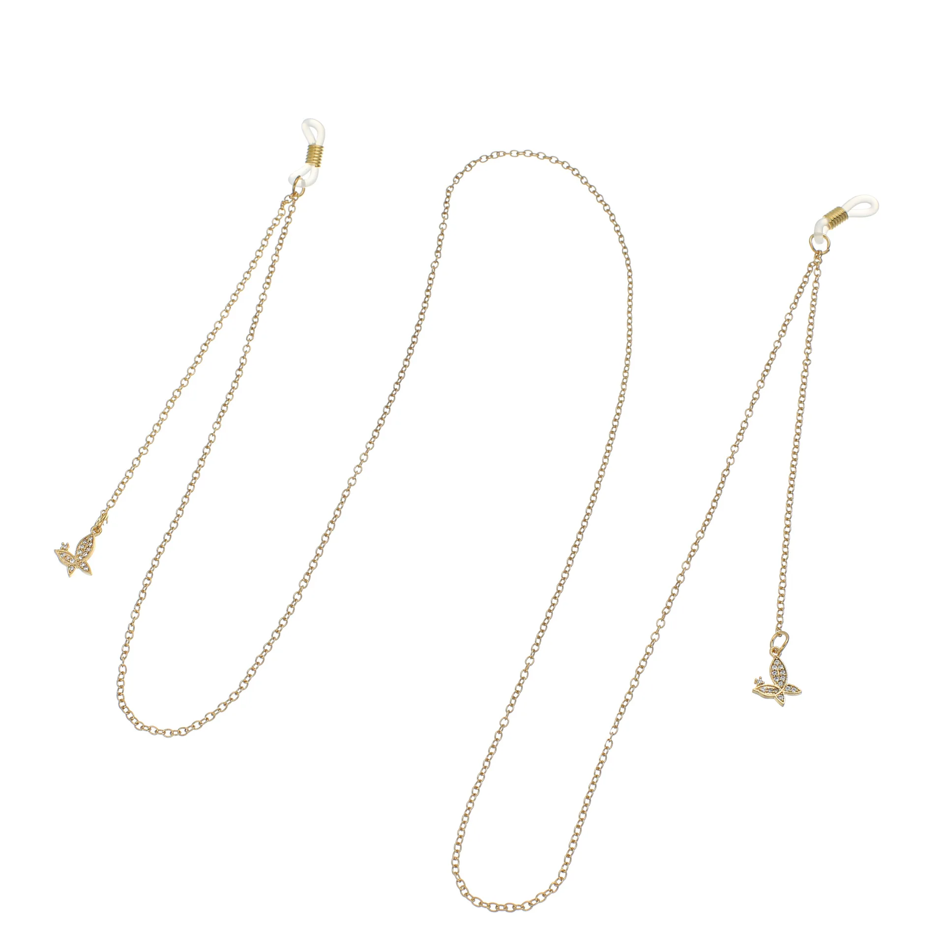 Трендовые золотые металлические очки цепочка для очков женщин и девочек с