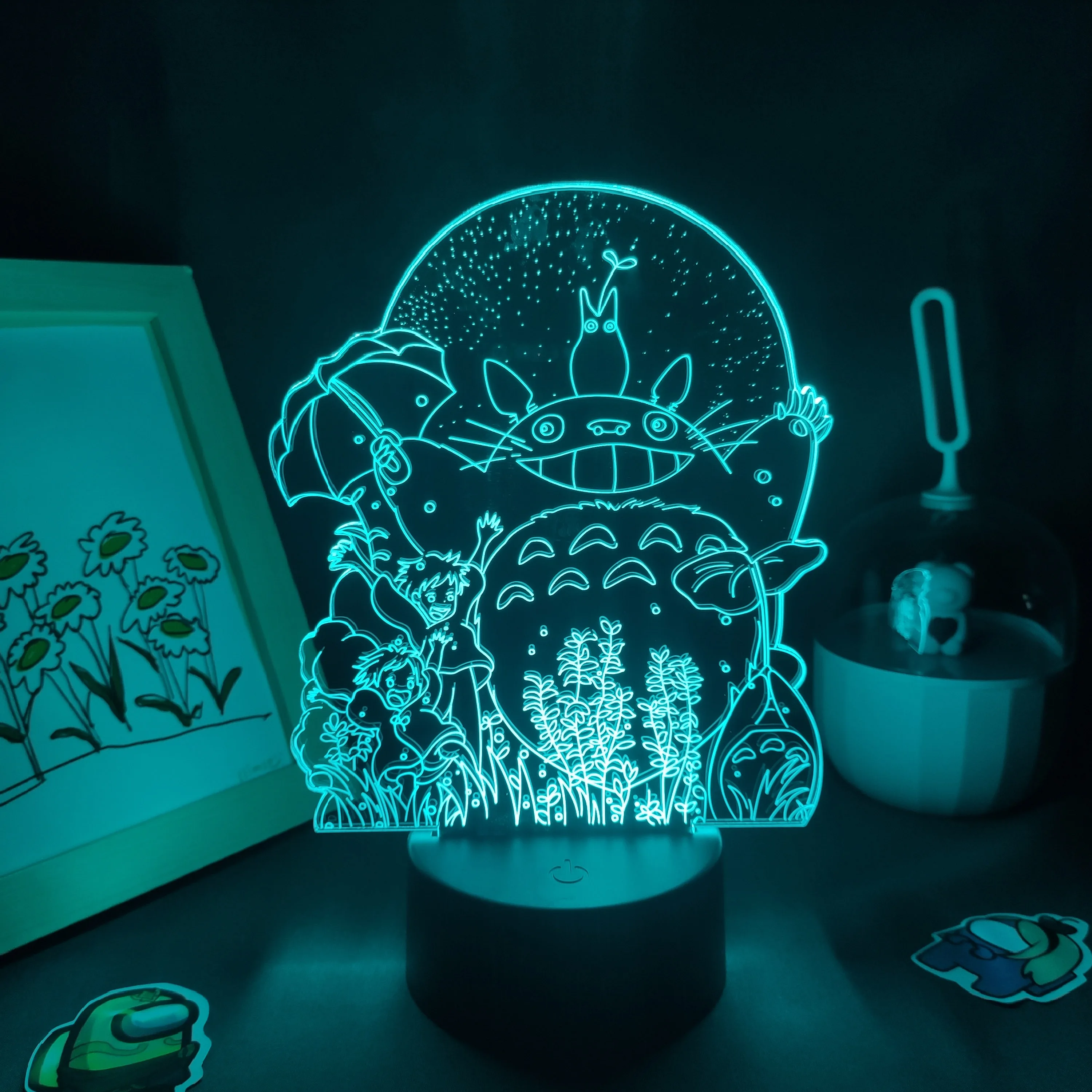 3D светодиодные ночники Мой сосед Тоторо с рисунком разноцветные манга подарки