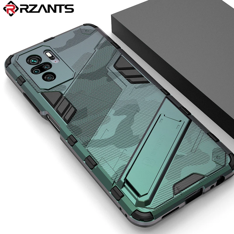 

Rzants For Xiaomi POCO M3 PRO Redmi Note 10 10S Redmi Note 10 Pro Max 4G 5G Case Built in Stand Bracket Cover Hard Cool Casing