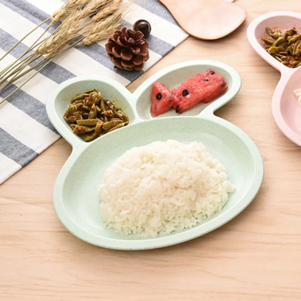 Пшеничная соломенная милая детская обеденная тарелка столовая посуда в форме