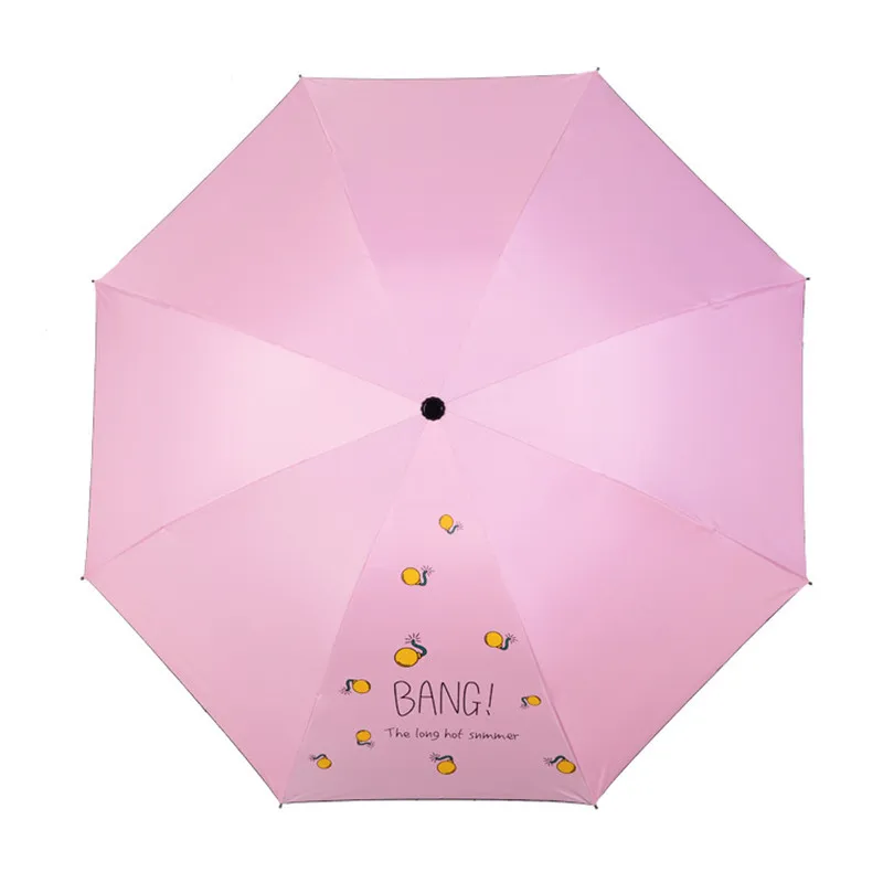 Карманные мини ветрозащитные прочные 3 складные солнцезащитные зонты