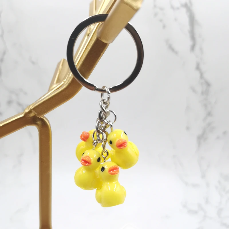 

Creative Cute Resin Duck Keychain Dancing Duck Keychain Couple Lady Friend Gift Bag Pendant Accessory Keychain