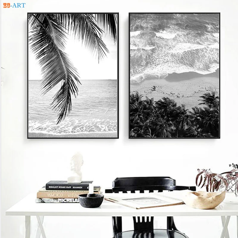 Природа плакат Пляжная Печать пейзаж холст живопись Пальма тропические стены