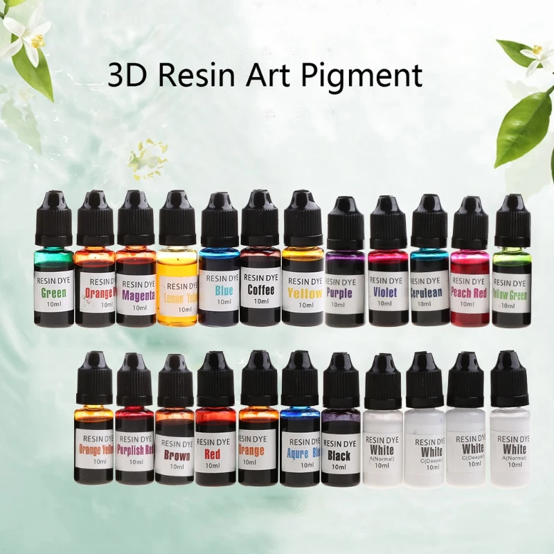 

24 Vibrant Color High Concentrated Alcohol-Based Ink Pigment Epoxy Resin Paint Colour Dye Great for Resin Coaster Making