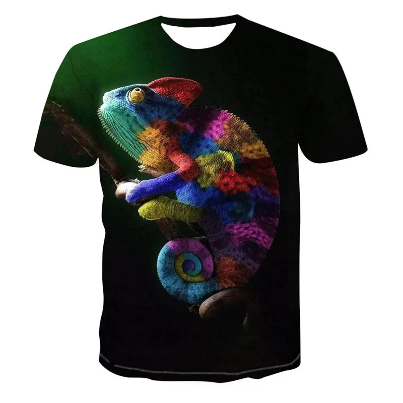 

Summer Fashion Chic Clothes Pokemon Cute Chameleon 3d Print Men's T-Shirt Children Cartoon Casual Short Sleeve Tees Tops 4XL
