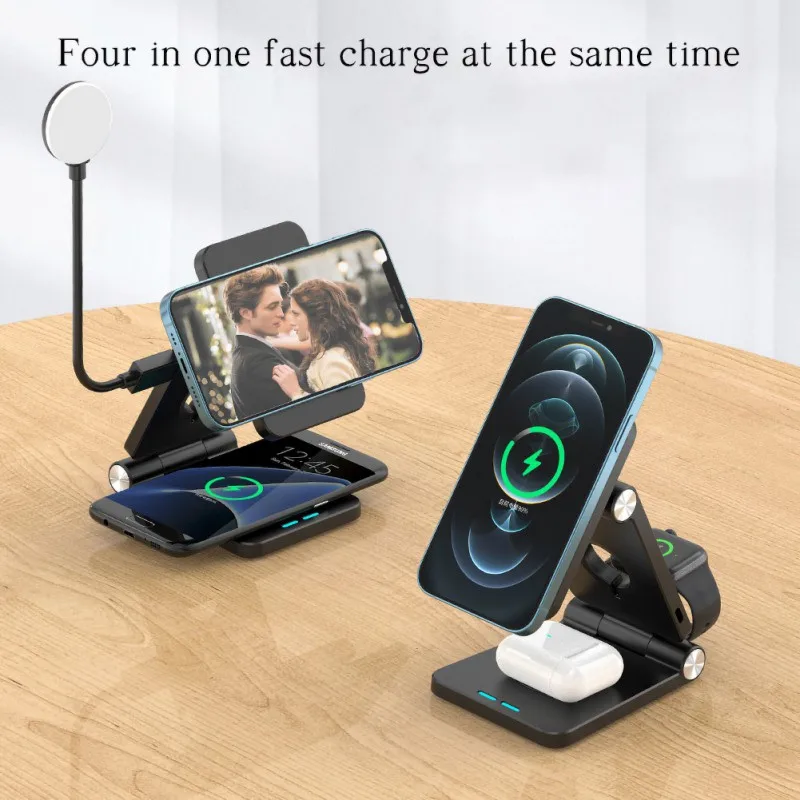 

For Magsafe Four-in-one Wireless Charger Is Suitable For Apple IPhone 12 Magnetic Wireless Charger 18W Fast Charge.