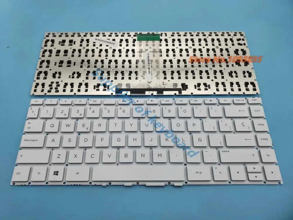 Новая белая клавиатура с испанской раскладкой для ноутбука HP Pavilion 14-bs 14-bs000 14-bs100